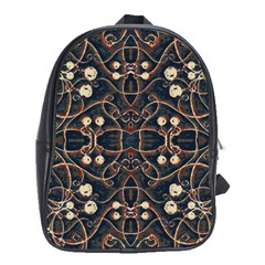 Victorian Style Grunge Pattern School Bag (xl) by dflcprints