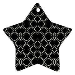 Geometric Abstract Pattern Futuristic Design  Star Ornament (two Sides) by dflcprints