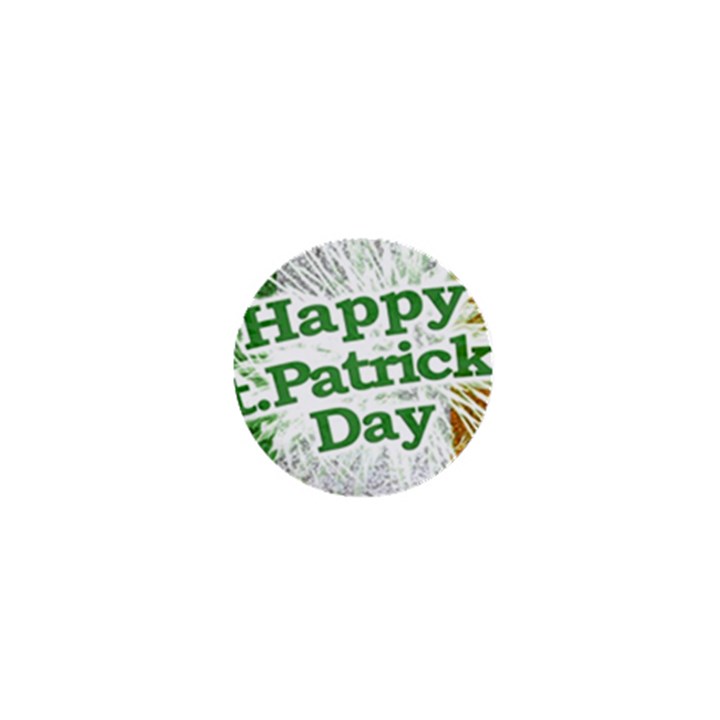 Happy St. Patricks Day Grunge Style Design 1  Mini Button