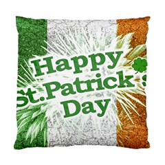 Happy St  Patricks Day Grunge Style Design Cushion Case (two Sided)  by dflcprints