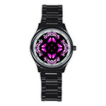 Abstract Pain Frustration Sport Metal Watch (Black) Front