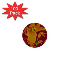 Tropical Hawaiian Style Lilies Collage 1  Mini Button (100 Pack) by dflcprints