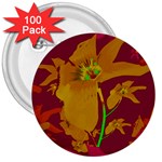 Tropical Hawaiian Style Lilies Collage 3  Button (100 pack) Front
