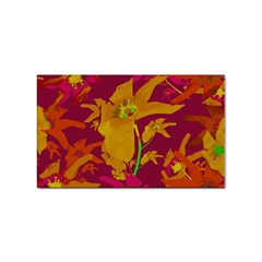 Tropical Hawaiian Style Lilies Collage Sticker (rectangle) by dflcprints