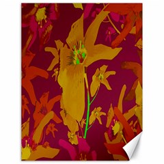 Tropical Hawaiian Style Lilies Collage Canvas 18  X 24  (unframed)