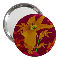 Tropical Hawaiian Style Lilies Collage 3  Handbag Mirror by dflcprints