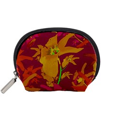 Tropical Hawaiian Style Lilies Collage Accessory Pouch (small) by dflcprints