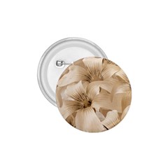 Elegant Floral Pattern In Light Beige Tones 1 75  Button