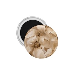 Elegant Floral Pattern In Light Beige Tones 1 75  Button Magnet by dflcprints