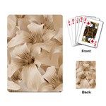 Elegant Floral Pattern in Light Beige Tones Playing Cards Single Design Back