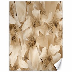 Elegant Floral Pattern In Light Beige Tones Canvas 18  X 24  (unframed) by dflcprints