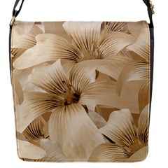 Elegant Floral Pattern In Light Beige Tones Flap Closure Messenger Bag (small) by dflcprints