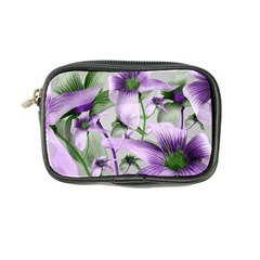 Lilies Collage Art In Green And Violet Colors Coin Purse by dflcprints