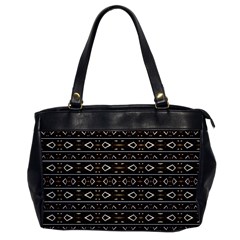 Tribal Dark Geometric Pattern03 Oversize Office Handbag (one Side) by dflcprints