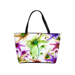 Multicolored Floral Print Pattern Large Shoulder Bag by dflcprints