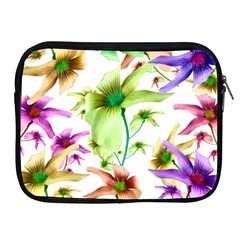 Multicolored Floral Print Pattern Apple Ipad Zippered Sleeve by dflcprints