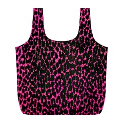 Hot Pink Leopard Print  Reusable Bag (l) by OCDesignss