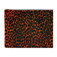 Florescent Leopard Print  Cosmetic Bag (xl) by OCDesignss