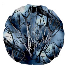 Abstract Of Frozen Bush 18  Premium Round Cushion  by canvasngiftshop