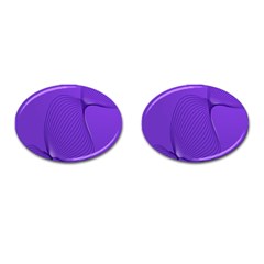 Twisted Purple Pain Signals Cufflinks (oval) by FunWithFibro