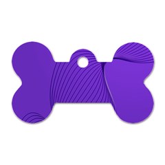 Twisted Purple Pain Signals Dog Tag Bone (two Sided) by FunWithFibro