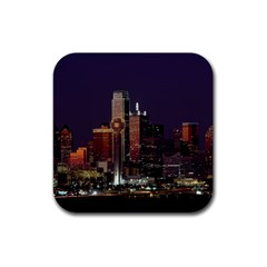 Dallas Skyline At Night Drink Coaster (square) by StuffOrSomething