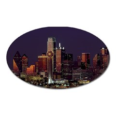 Dallas Skyline At Night Magnet (oval) by StuffOrSomething