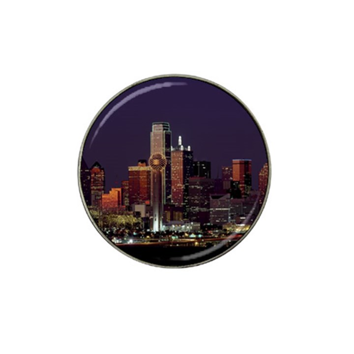 Dallas Skyline At Night Golf Ball Marker 4 Pack (for Hat Clip)