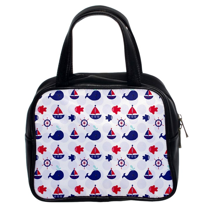 Nautical Sea Pattern Classic Handbag (Two Sides)