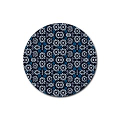 Floral Print Seamless Pattern In Cold Tones  Drink Coaster (round) by dflcprints