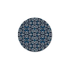 Floral Print Seamless Pattern In Cold Tones  Golf Ball Marker by dflcprints