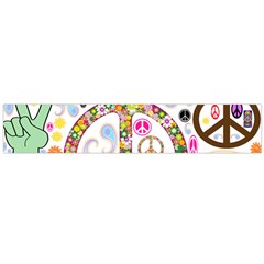 Peace Collage Flano Scarf (large)