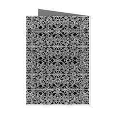 Cyberpunk Silver Print Pattern  Mini Greeting Card (8 Pack) by dflcprints