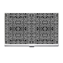 Cyberpunk Silver Print Pattern  Business Card Holder by dflcprints