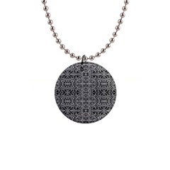 Cyberpunk Silver Print Pattern  Button Necklace by dflcprints