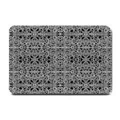 Cyberpunk Silver Print Pattern  Small Door Mat by dflcprints