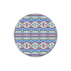 Aztec Style Pattern In Pastel Colors Magnet 3  (round) by dflcprints