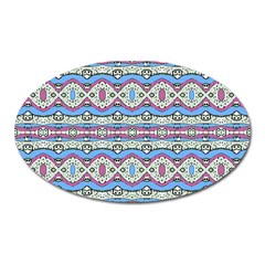 Aztec Style Pattern In Pastel Colors Magnet (oval) by dflcprints