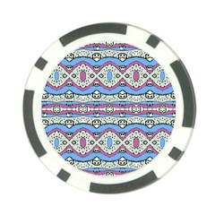 Aztec Style Pattern In Pastel Colors Poker Chip by dflcprints