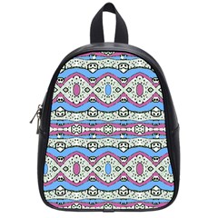 Aztec Style Pattern In Pastel Colors School Bag (small) by dflcprints