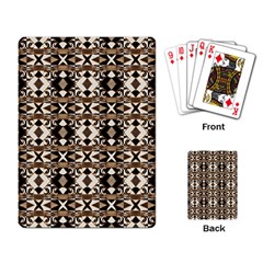 Geometric Tribal Style Pattern In Brown Colors Scarf Playing Cards Single Design by dflcprints