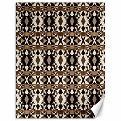 Geometric Tribal Style Pattern In Brown Colors Scarf Canvas 18  X 24  (unframed) by dflcprints