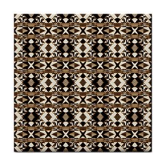 Geometric Tribal Style Pattern In Brown Colors Scarf Face Towel by dflcprints