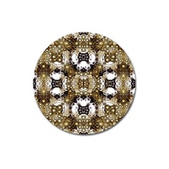 Baroque Ornament Pattern Print Magnet 3  (round) by dflcprints