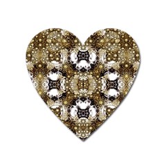 Baroque Ornament Pattern Print Magnet (heart) by dflcprints