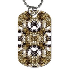 Baroque Ornament Pattern Print Dog Tag (one Sided) by dflcprints