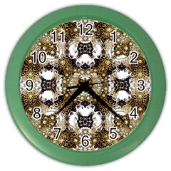 Baroque Ornament Pattern Print Wall Clock (color) by dflcprints
