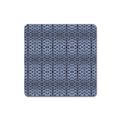 Futuristic Geometric Pattern Design Print In Blue Tones Magnet (square) by dflcprints