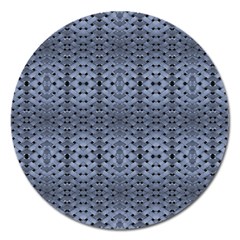 Futuristic Geometric Pattern Design Print In Blue Tones Magnet 5  (round) by dflcprints