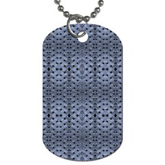 Futuristic Geometric Pattern Design Print In Blue Tones Dog Tag (two-sided)  by dflcprints